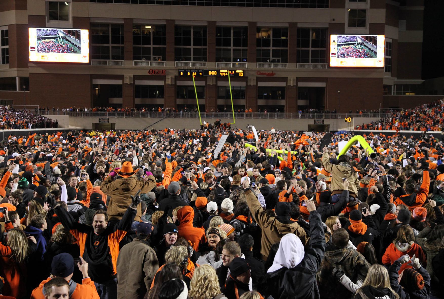 Dec. 3, 2011: No. 3 Oklahoma State 44, No. 10 Oklahoma 10